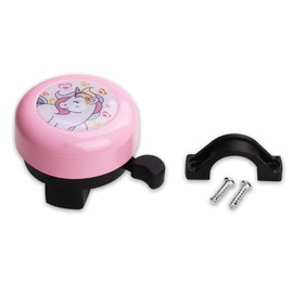 MINI-FACTORY Bike Bell for Girls, Cute Pink Girly Unicorn Bike Accessory Safe Cycling Ring Horn for Bicycle Handlebar