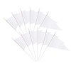 12 Pack White Pennant Flags Small Mini Hand Held Solid