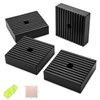 4 Pack Heavy-Duty Anti-Vibration Pads – Solid Rubber 4"x4"x1" |
