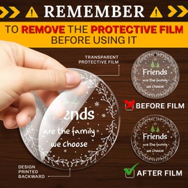 HEXMOZ Best Friend Ornaments for Women - Friends Christmas Ornaments Gifts 2024 - Friendship Gifts for Friends Female, BFFs, Besties, Soul Sisters, Friends Group Keepsake Christmas Tree Decoration