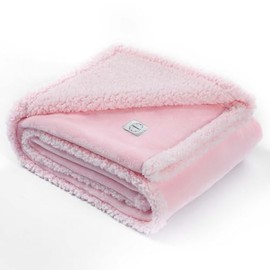 Maidewow Waterproof Dog Blanket Reversible Fluffy Pet Bed Cover Pink Puppy Blankets Leakproof Sofa Couch Washable Cover Cat Pet Blanket for Warm-S