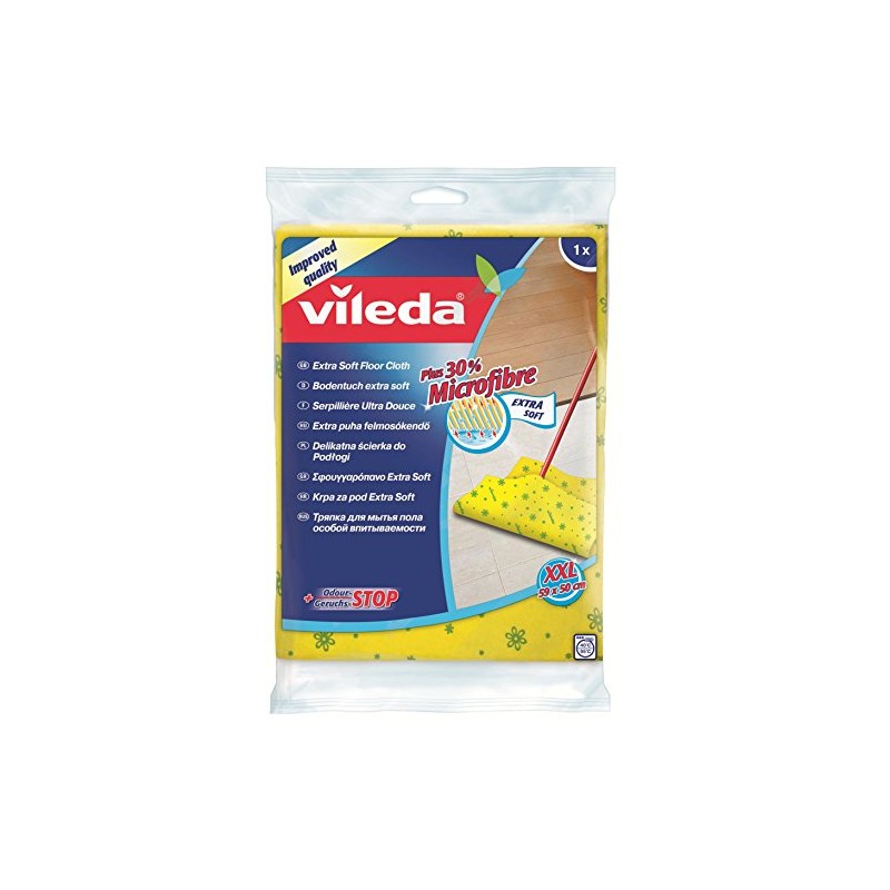 Vileda 141444 Floor Cloth Soft and 30% Microfibre Pack of