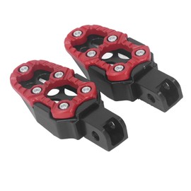 Reposapiés Universal de Aluminio para Motocicleta, Pedal de Reposapiés Trasero a Prueba de Decoloración, Compatible con Motocicletas le y Confiable (Rojo)