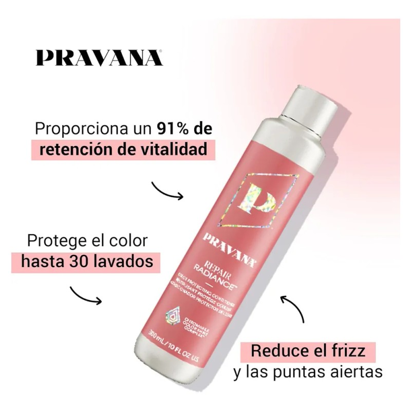 Acondicionador para Cabello Pravana Repair Radiance Para Cabellos Teñidos y