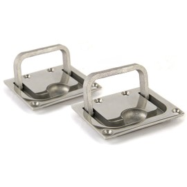 PROTECH Inlet Handle Stainless Steel V4A Boat Floor Lifter Handle Hatch Handle 56 x 76 mm Pack of 2