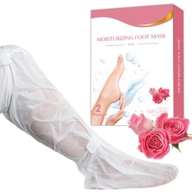 2 Pairs Rose Foot Peel Mask for Foot,Cracked Heel Foot Mask for Women & Men