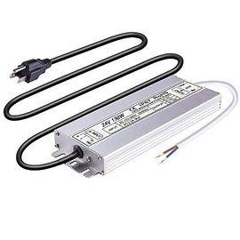 Idealy 24V 150W LED Driver,Waterproof IP67 LED Power Supply Low Voltage Transformer Adapter,100V-260V AC to 24V DC Output for Any 24VDC LED Lighting