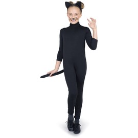 Cute Black Cat Child's Costume Large 7-8
