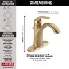 Delta Faucet Lahara Single Hole Bathroom Faucet, Gold Bathroom Faucet,