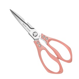 M METERXITY Kitchen Scissors, 9" Multi-Purpose Stainless Steel Heavy Kitchen Shears for Food/Poultry/Pizza/Herb, Shape Cooking Scissors Dishwasher Safe [Pink]