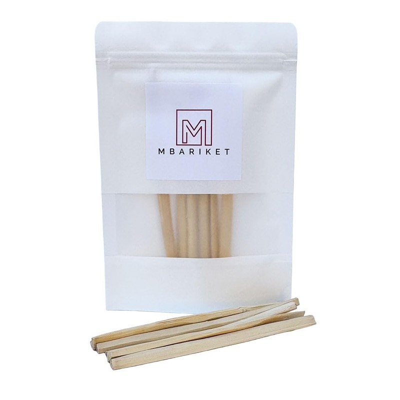 MBARIKET African Miswak Toothbrush Hard Chewing Sticks, 6 Pack, Natural
