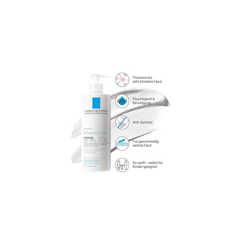La Roche-Posay Loción Lipikar Urea 10% Hidrata y repone los