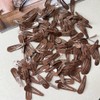YAOKUA 120Pcs Brown Hair Clips Metal Snap Hair Clips Brown