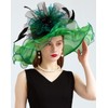 ZYACTU Women's Organza Church Kentucky Hat Fascinato Wedding Cocktail Tea