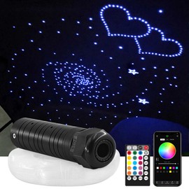 ATOKEE Fiber Optic Lights, 6W 500pcs*0.03in*6.5ft Starlight Headliner Kit, Sound Acivated Star Lights for Car with APP/Remote Control