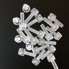 Pack of 60 Transparent Clear Plastic Acrylic Thumbscrews, slotted+knurled M5