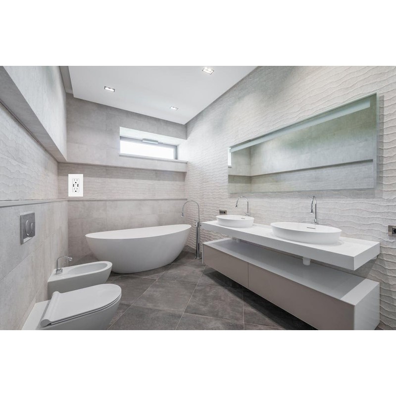 Screwless Decorator Wall Plates 1-Gang Switch Outlet Electrical Cover Pate