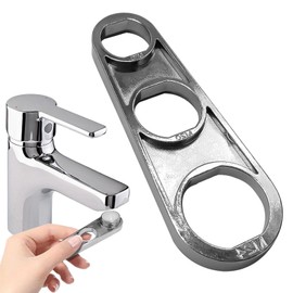 2 in 1 Faucet Tap Aerators Bubbler Wrenches Efficient WaterFlow Adjusting Tool, Multi-Use Faucet Aerator Key Wrench Tool Faucet-Filter Replacement Parts for Kitchen Sink Bathroom Shower with 6 Sizes