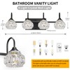 4-Light Bathroom Vanity Light Fixtures, Matte Black Modern Vanity Lights