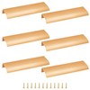 Cjueiom 6 Pack Concealed Kitchen Cupboard Handles 128mm Hole Center