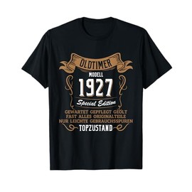 Oldtimer 1927 Birthday Man 96th Birthday Gift T-Shirt