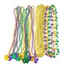 Afson 72 Pcs Mardi Gras Bead Necklaces Bulk Gold Purple