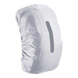 LUMLLSAJI Waterproof Backpack Rain Cover - Non Slip Bag Cap with Vertical Reflector Strap Keep Drying Water Proof for Climbing - 75-85L - Silver Tone - XXL Size