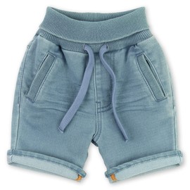 Sigikid Baby Jeans Shorts with Pull-On Waistband and Ties, Soft Sweat Denim Quality and Comfortable Fit, for Girls, Size 62-98, Light Blue/Jeans
