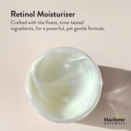 Maritime Naturals Hidratante de retinol para rostro con ácido hialurónico e ingredientes orgánicos Resultados profesionales con crema hidratante facial de retinol Crema de día y noche para mujeres