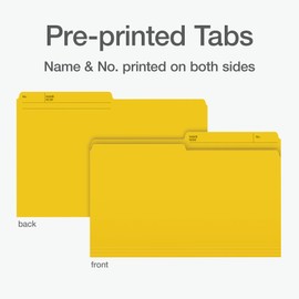 Pendaflex File Folders, 1/2 Cut Tab, Legal Size, Assorted Colors (Blue, Green, Red, Orange, Yellow), Durable Paper, 3/4" Expansion, 25/Box, Ideal for Office, Home, School Use, Efficient Organization