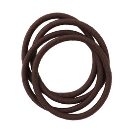Kai Corporation Hepling Hair Elastics, Brown, 4 Pieces