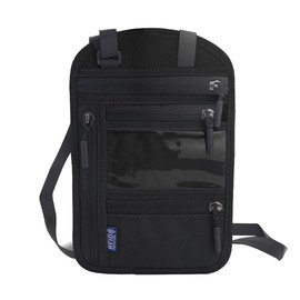 AIMALL Multi-Function RFID Passport Holder, Neck Hanging Travel ID Bag with Multiple Compartments, Secure Document Organizer Case, 8.6x5.9 Inches