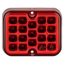 AUTOLIGHT 24 LED Rear Fog Light Fog Light Rear Light Red 12 V 100 x 81 x 28 mm 19 LEDs E-mark Waterproof for Car Trailer Tractor Caravan