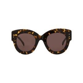 Alaia Round/Oval Sunglasses Havana Havana Brown Luxury Eyewear Made In Italy Acetate Frame Designer Fashion for Everyday Luxury