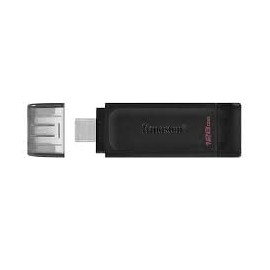 Kingston DataTraveler 70 - Memoria Flash USB-C portátil y Ligera de 128 GB con velocidades USB 3.2 Gen 1 (DT70/128GBCR)