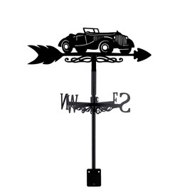 SUPERDANT Retro Car Weather Vane Vintage Convertible Metal Wind Vanes Weathervane Weathercock Decorative Direction Signs for Yard Farmhouse Outdoor Garden Lawn Roof Paddock Decoration