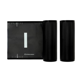 Stash Proof Vacuum Seal Rolls 11" x 50' 2 Pack (100 Feet Total) (Clear and Black) 5.5 Mil - BPA Free Commerical Grade Food Saver for Storage, Sous Vide, and Meal Prep Sealer Bag