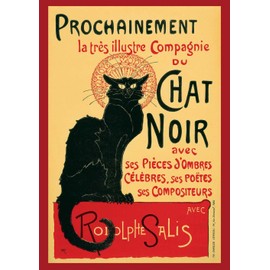 OMG Printing Le Chat Noir Poster/Print/Picture Satin Photo Paper - A4-210mm x 297mm
