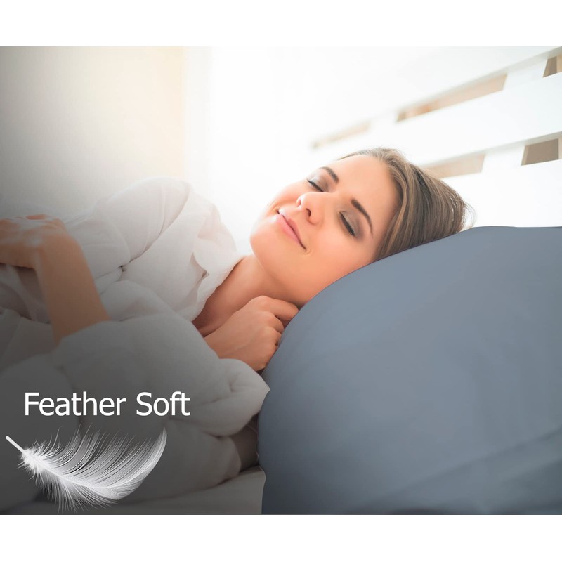 MistyMorning Pillow Cases 4 Pack - Standard Size (50x75+15cm), Egyptian