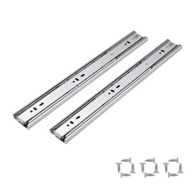 Knobonly 1 Pair Soft Close Heavy Duty Drawer Slides,Full Extension Ball Bearing Side Mount Drawer Glides and Slides for Kitchen Cabinet,Satin Nickel 16 Inch