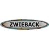 ZWIEBACK Long Oval Shaped Weathered Rustic Painted Wood Look Decal