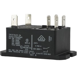 T92S7A22-24 24VAC 1393212-4 6Pins 30A AC Voltage DPST-NO (2 Form A) Quick Connect Top Sealed General Purpose Power Relay