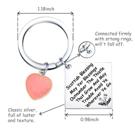 UIEOA Scottish Enthusiast Gifts Scotland Gifts Scottish Thistle Keychain Scottish Thistle Charm Gifts For Daughter Scotland's National Flower Jewelry Encouragement Gifts For Women Best Friend Keychain