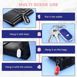 KeyFinder, Keychain Locator for Finding Lost Keys, Smart Key Finder with Anti-Lost Features, Whistle Activation, LED Sound Keychain, Alarm, and Flashing Light