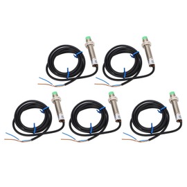 5 Pcs Proximity Switch M12x1 2 Wire Normally Closed 4mm Detection IP65 Proximity Switch Detector 10‑36VDC