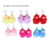 12 Pcs Sleeping Baby Pendant Key Ring Plush Fluffy Cute