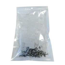 Samsion 100PCS Led Neon Flex Mounting Clips for RGB Neon Led Rope Strip Lights, Led Strip Light Install Fitting Clips, Fixing Clips Accessories Silicone LED Neon Strip Lighting (100 Screws, 100 Clips)