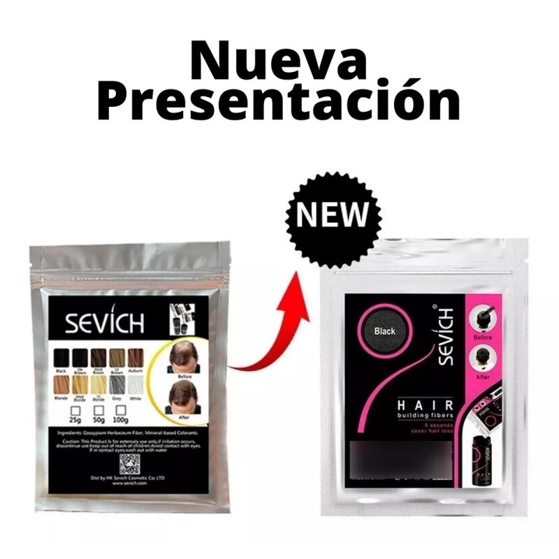 Universo en Linea Sevich Micro Fibras Naturales 100g Sustituto Cabello