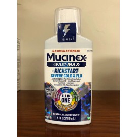 Mucinex Fast-Max Kickstart Severe Cold & Flu Liquid Menthol Maximum Strength 6oz