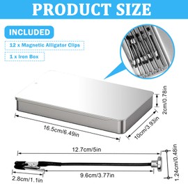 12 Model Building Colours Stand and 1 Iron Box as Base, Third Hand Soldering Flexible Model Making Accessories with Crocodile Clips and Magnetic Base, Ideal for Modeling, Helping Hand Soldering and